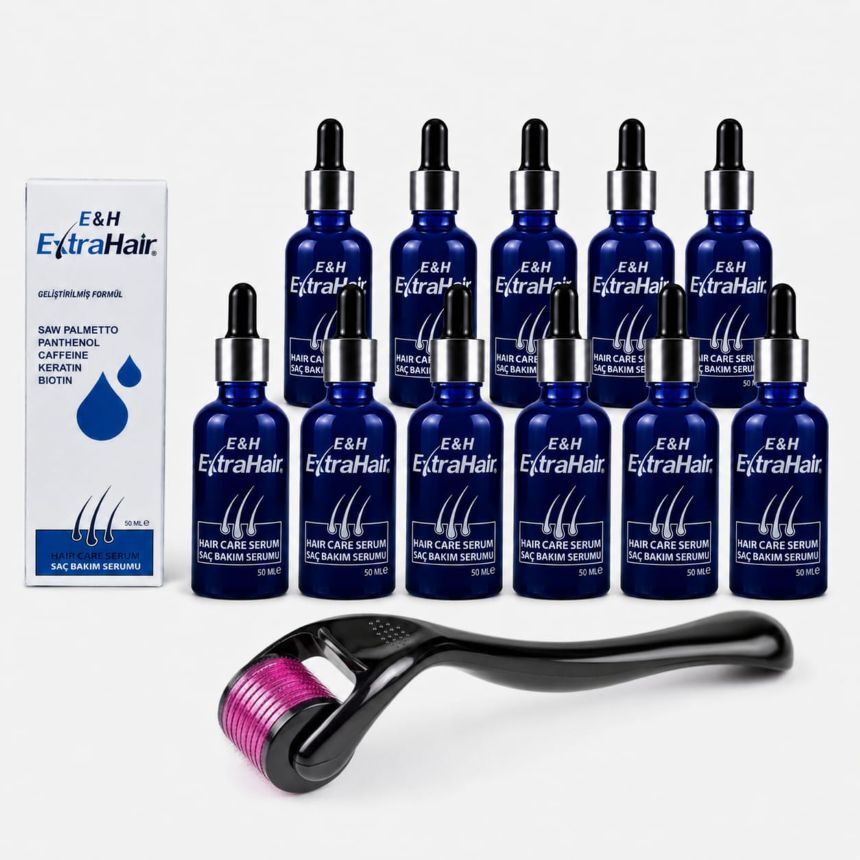 E&H EXTRA HAIR HAIR CARE SERUM 50 ML  10 ADET  2 ve Tarak Hediye