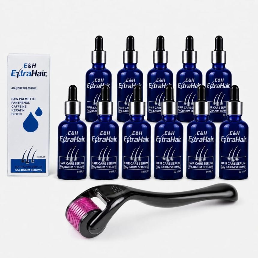 E&H EXTRA HAIR HAIR CARE SERUM 50 ML  10 ADET  2 ve Tarak Hediye