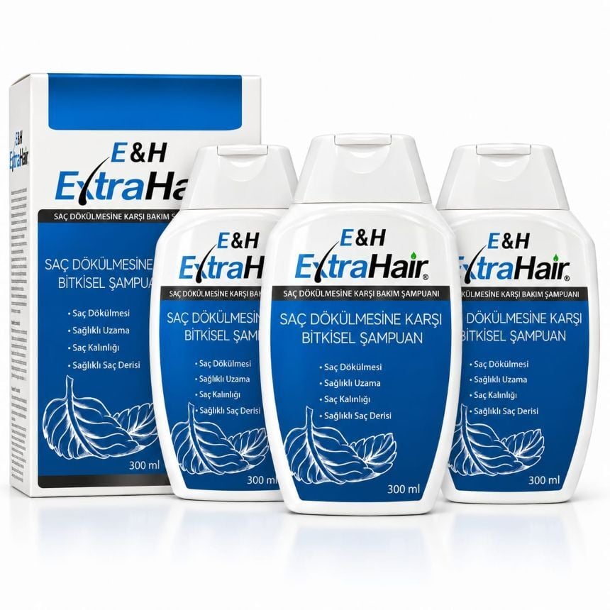 E&H EXTRA HAIR SAÇ DÖKÜLMESİNE KARŞI ŞAMPUAN 3 Adet