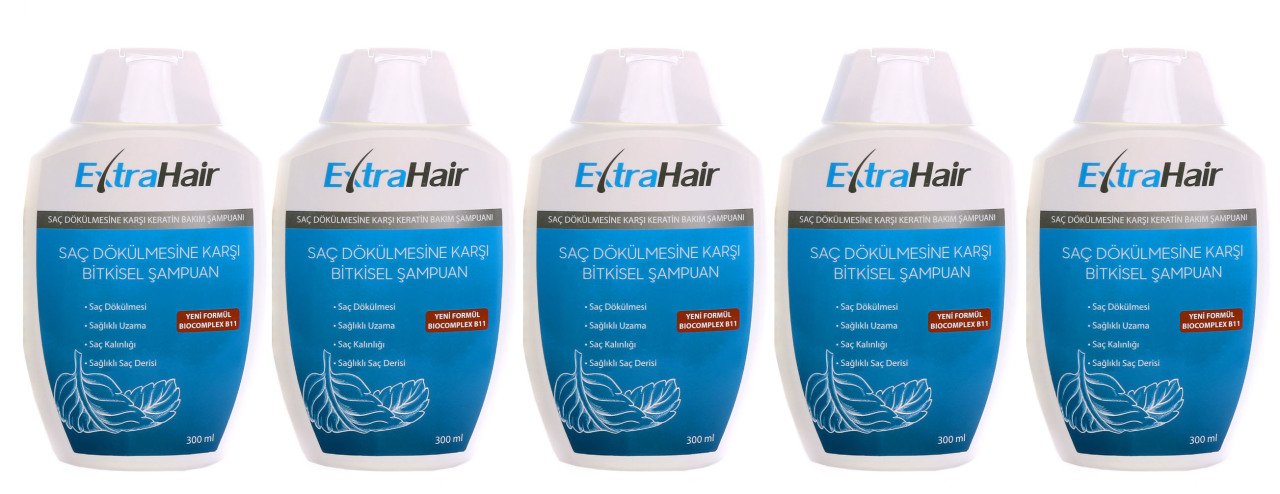 E&H Extrahair Saç Dökülmesine Karşı Bitkisel Şampuan 5 Adet