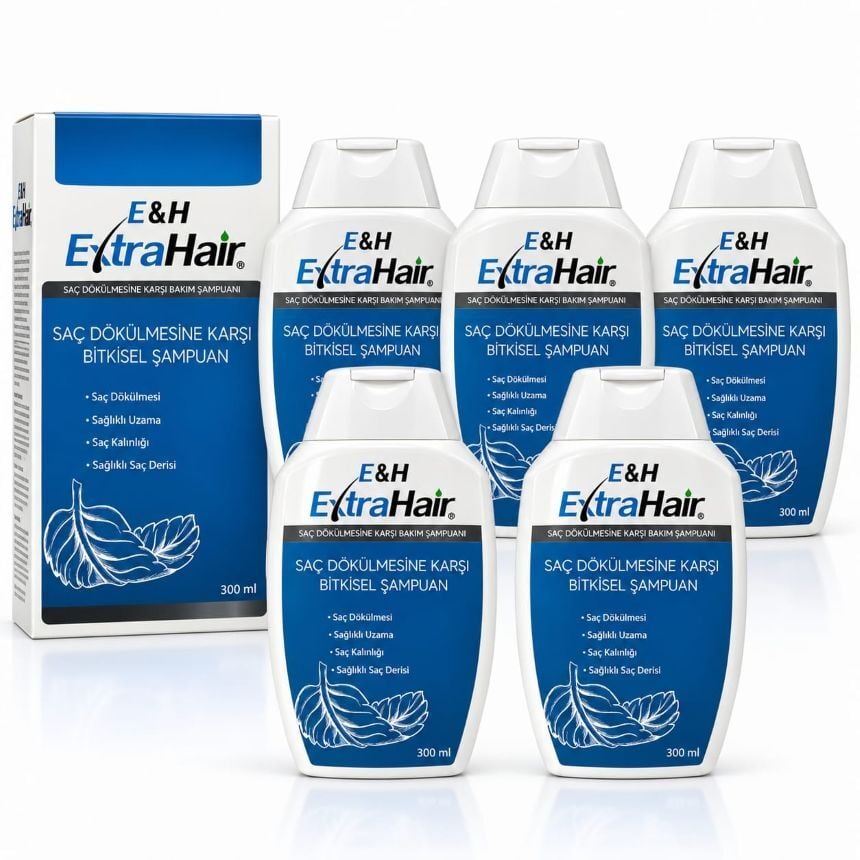 E&H EXTRA HAIR SAÇ DÖKÜLMESİNE KARŞI ŞAMPUAN 5 Adet