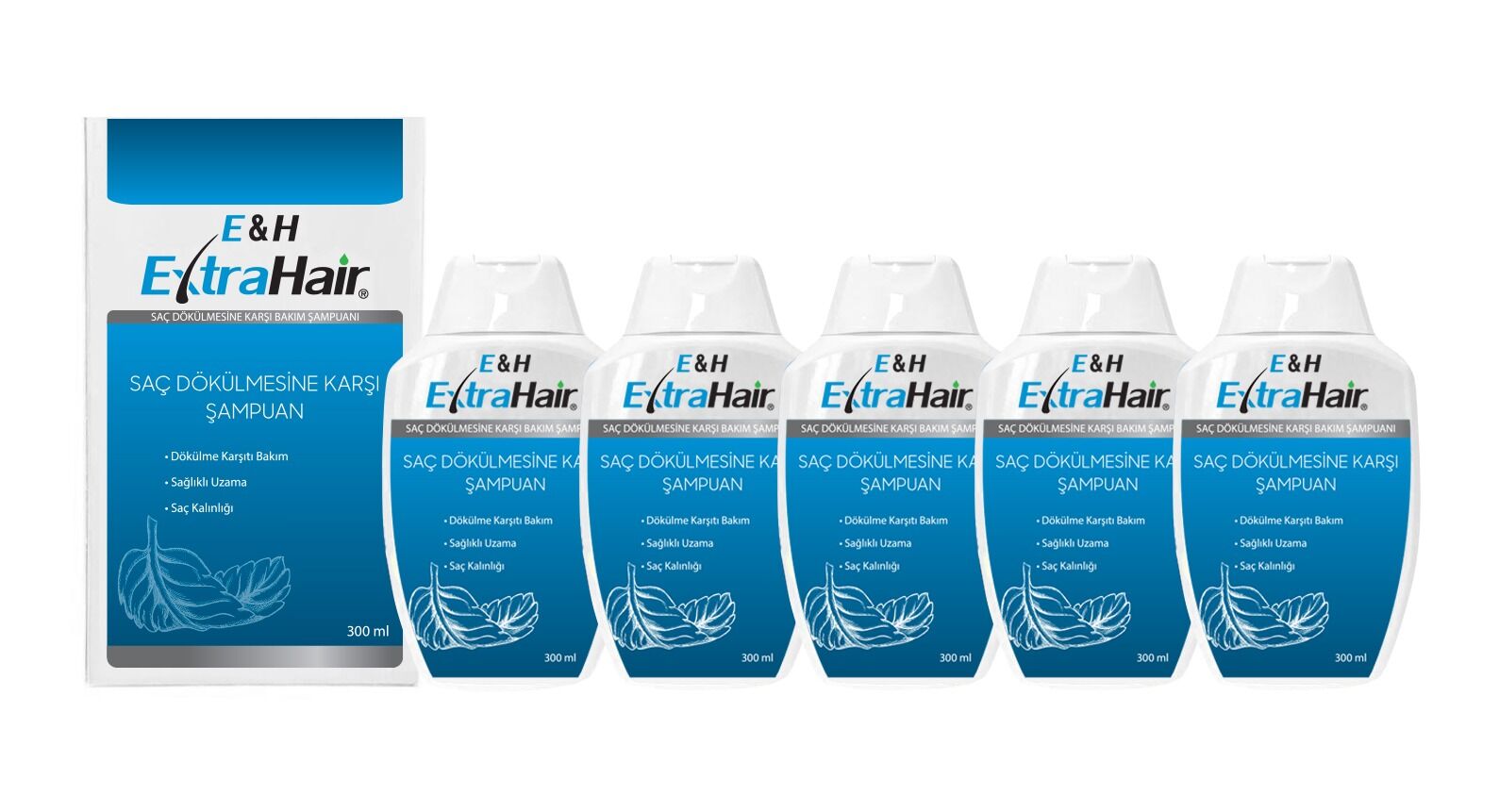 E&H EXTRA HAIR SAÇ DÖKÜLMESİNE KARŞI ŞAMPUAN 5 Adet