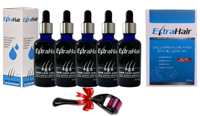E&H Extra Hair 5'li Serumu Set Dermatolog Tarak + Şampuan Hediye