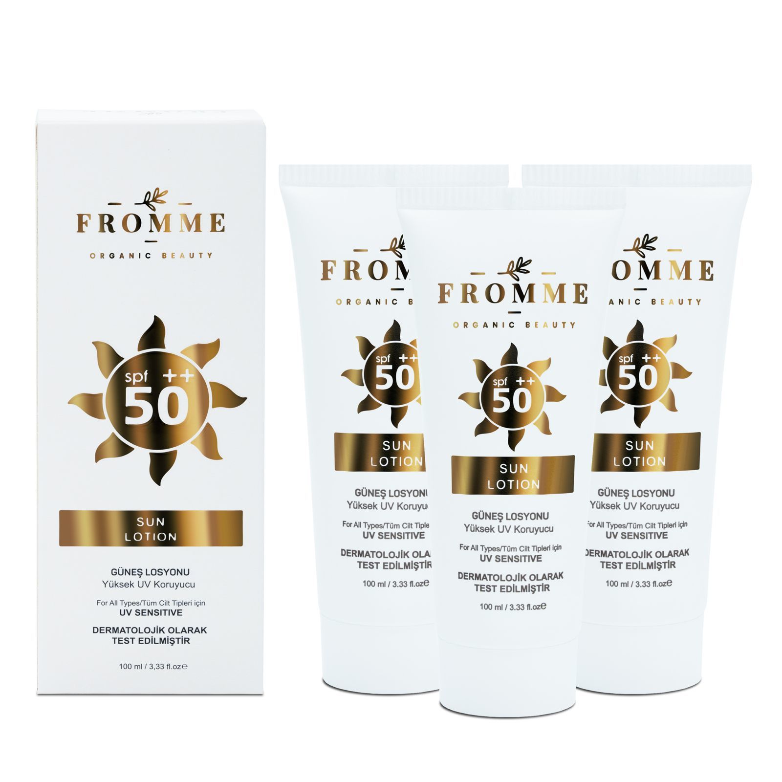 FROMME GÜNEŞ LOSYONU SUN LOTION 100 ML 3 Adet