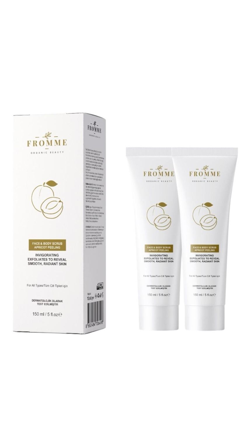 FROMME FACE BODY SCRUB APRICOT PEELING 150 ML 2 ADET