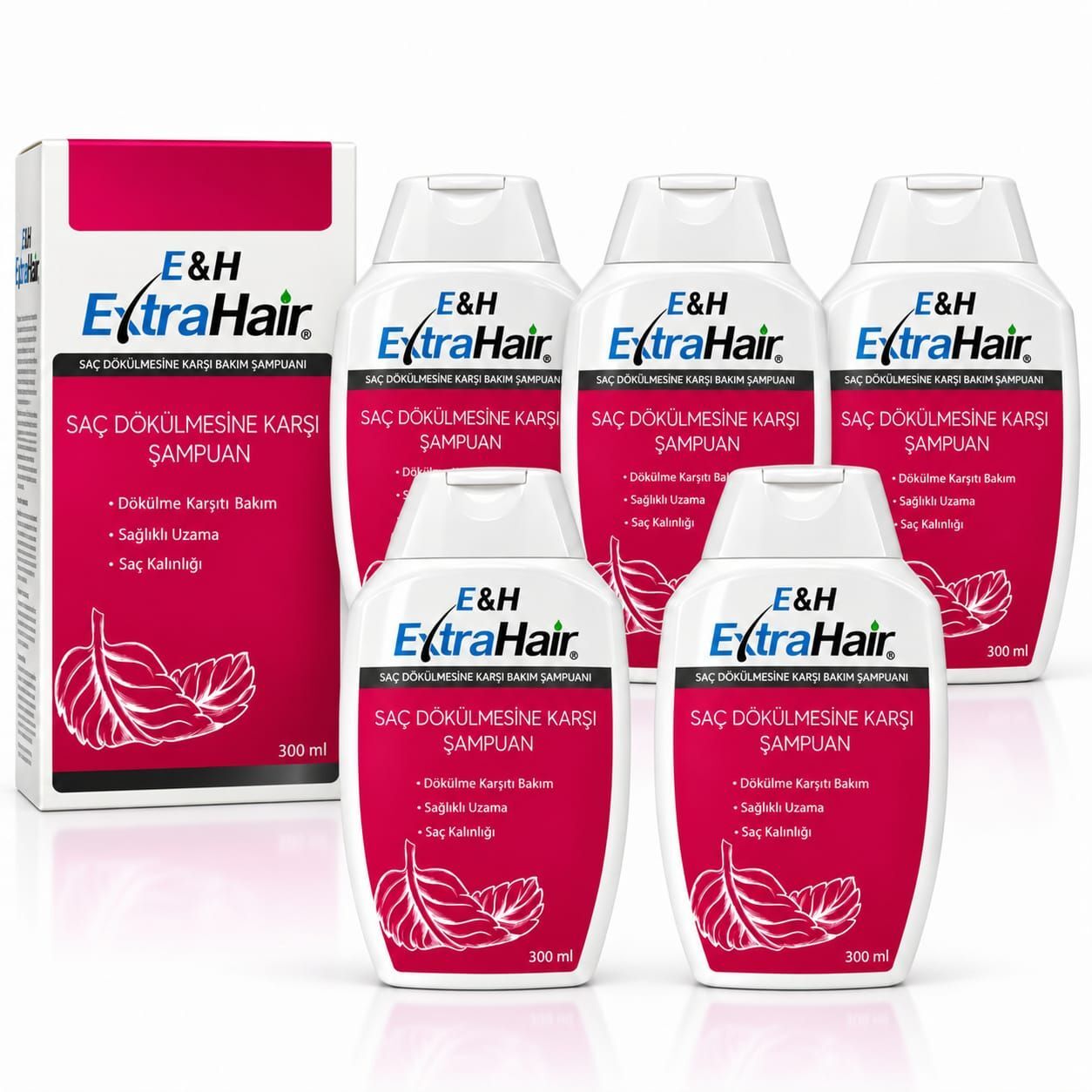 E&H EXTRA HAIR SAÇ DÖKÜLMESİNE KARŞI ŞAMPUAN 5 Adet