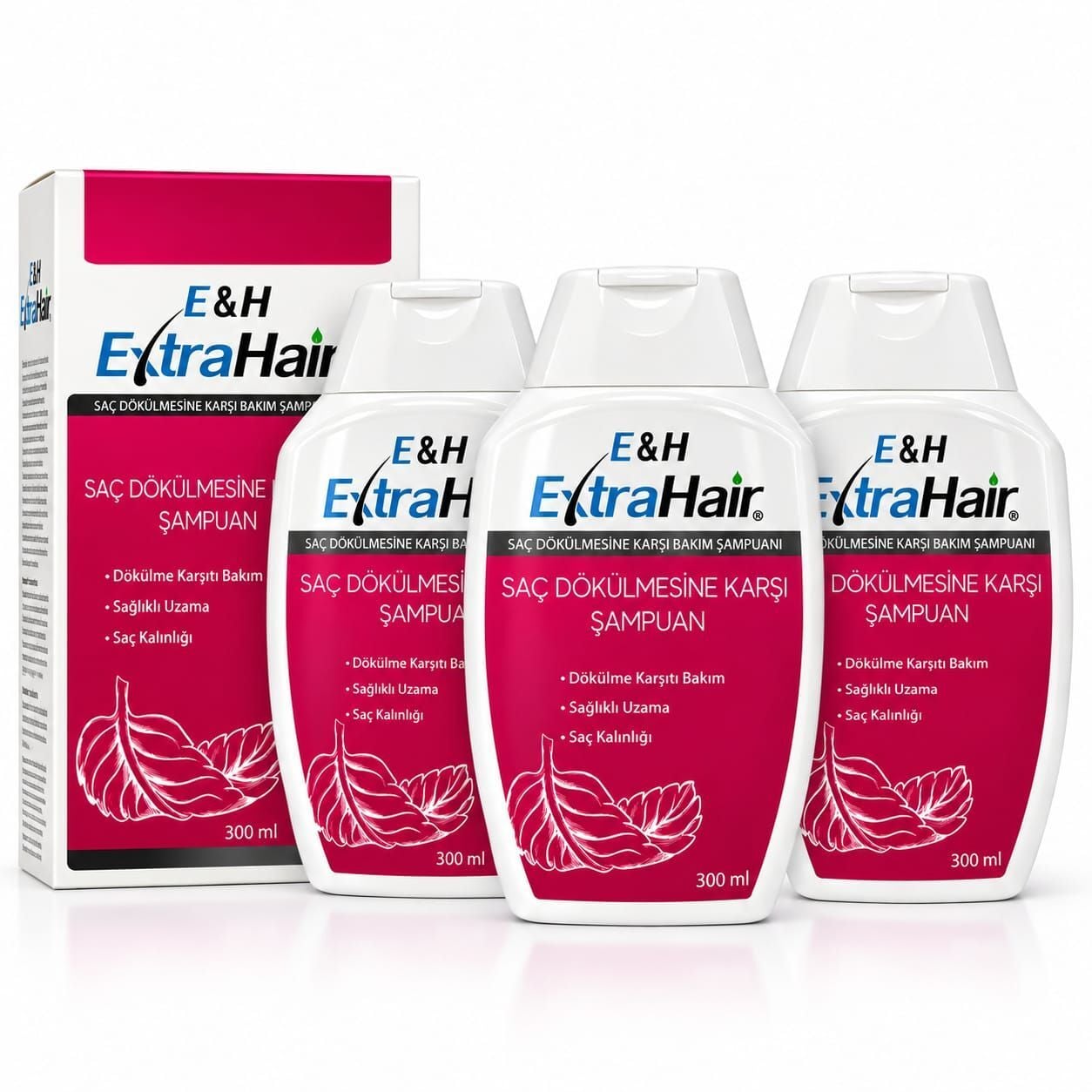 E&H EXTRA HAIR SAÇ DÖKÜLMESİNE KARŞI ŞAMPUAN 3 Adet